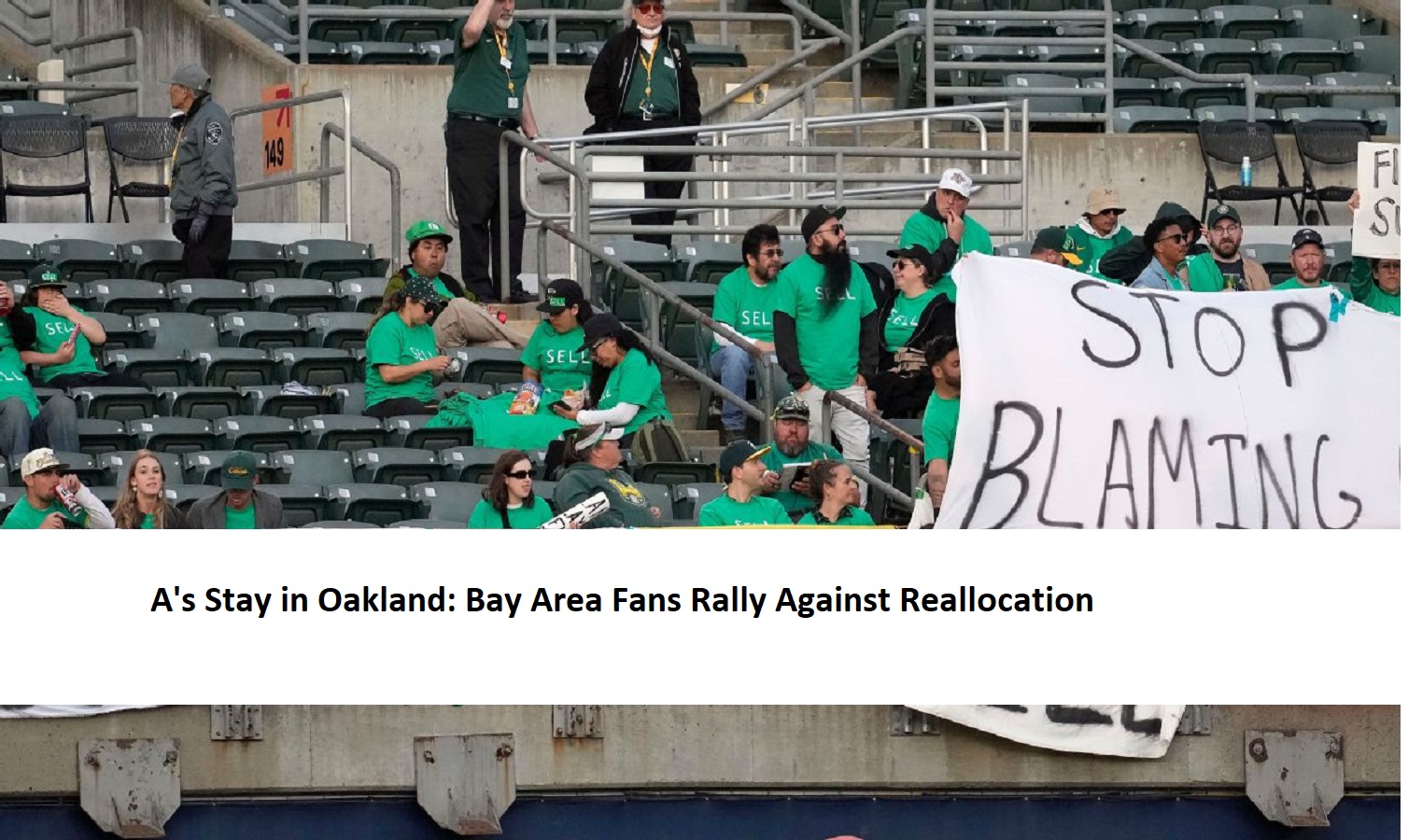 A's Stay in Oakland: Bay Area Fans Rally Against Reallocation