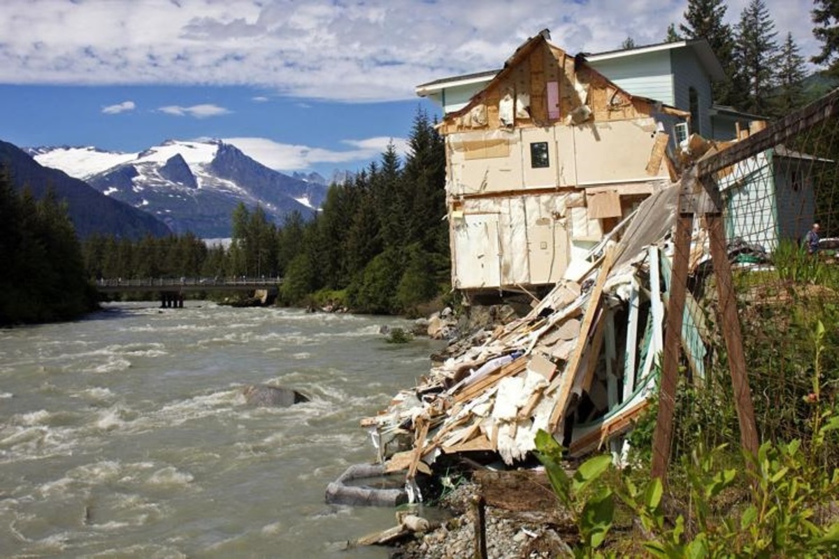 Glacier Melting Mendenhall River Flooding