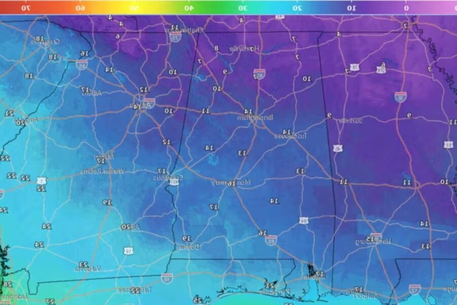 Alabama as Winter Coldest Weather Arrives