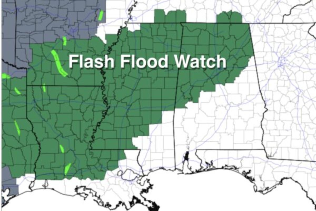 Flash Flood Watch Issued Across North