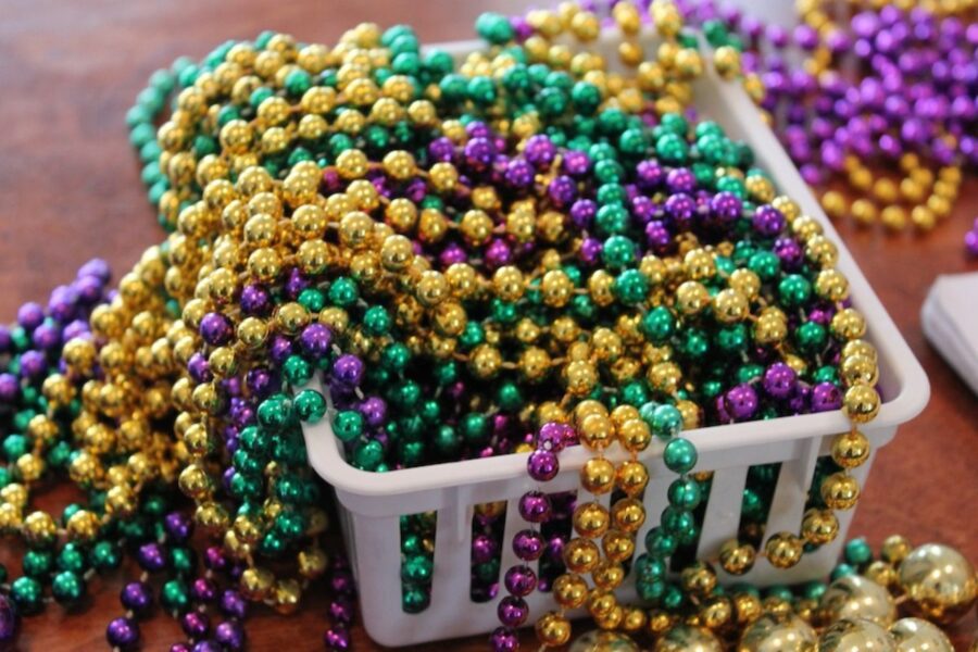 Shocking Revelations Mardi Gras Beads 