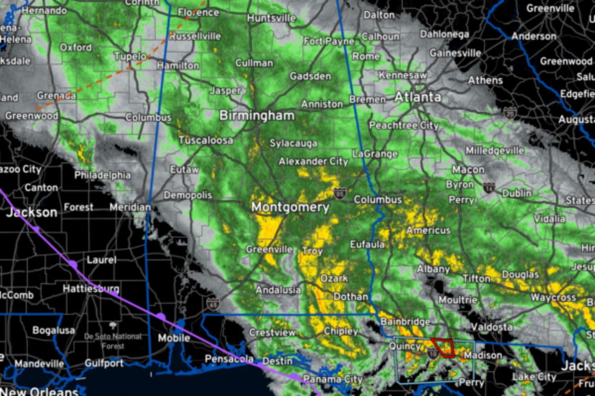 Widespread Rain Across Alabama