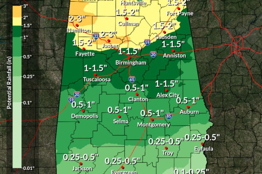 Alabama Braces for Possible Strong Storms